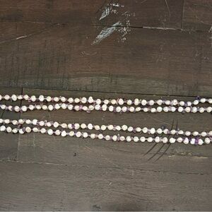 Elegant Purple and White Beaded Necklace